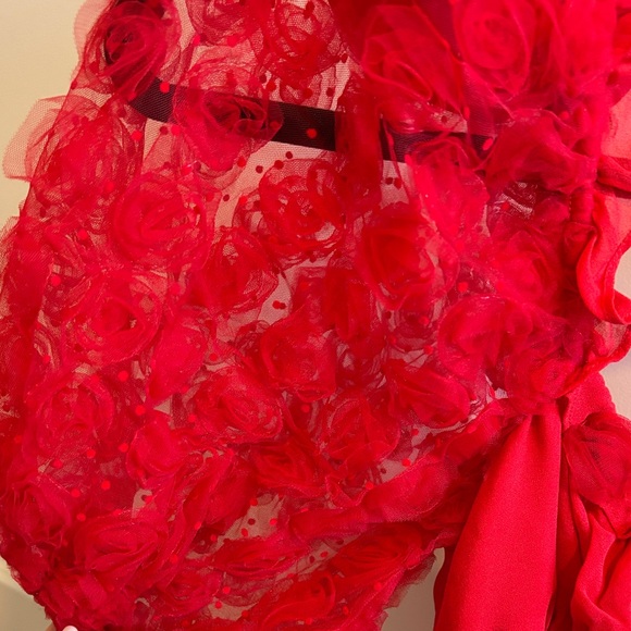 For Love And Lemons Vibrant Red Kids Dress - Picture 3 of 4
